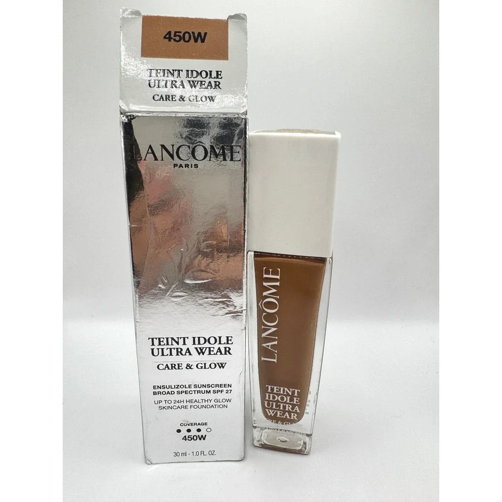 Lancome Teint Idole Ultra Wear Care & Glow Foundation 450W SPF 27 1oz New